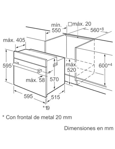 Bosch HBA42R350E forno 61 L A Acciaio inossidabile