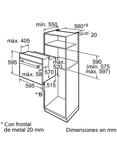 Bosch HBA74R251E forno 60 L 3580 W A Acciaio inossidabile