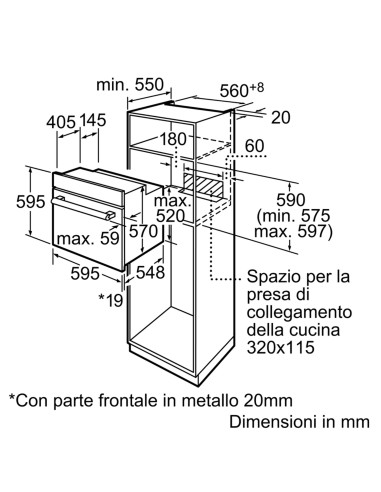 Bosch Forno hbn331s4j nero a 67lt progr.