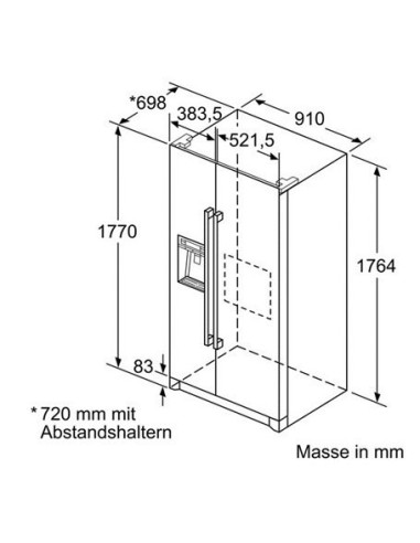 Bosch Serie 6 KAD90VI30 frigorifero side-by-side Libera installazione 533 L Acciaio inossidabile