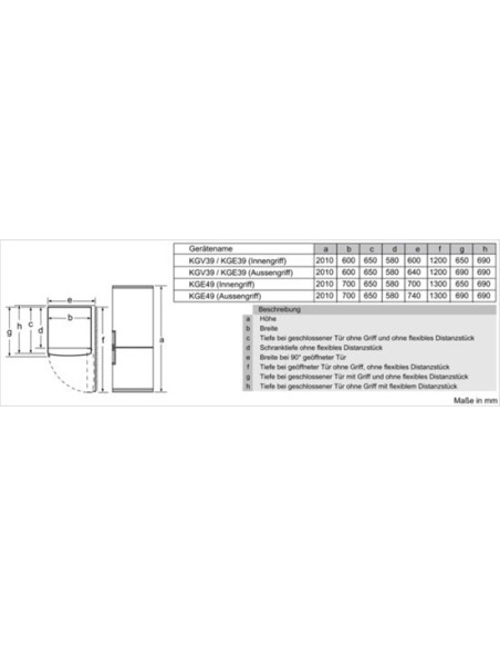 Bosch KGE39BL41 frigorifero con congelatore Libera installazione 337 L Acciaio inossidabile