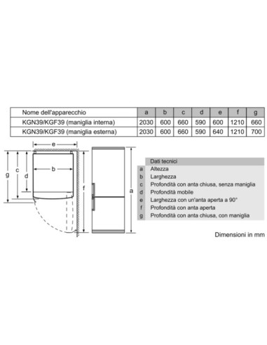 Bosch Serie 4 KGN39KL35 Combinato