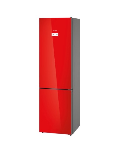 Bosch Serie 6 KGN39LR35 frigorifero con congelatore Libera installazione 366 L Rosso, Acciaio inossidabile