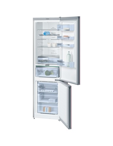 Bosch Serie 6 KGN39LR35 frigorifero con congelatore Libera installazione 366 L Rosso, Acciaio inossidabile