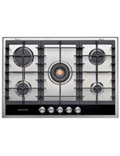 KitchenAid KHPI 7550 piano cottura Nero, Argento Da incasso Gas 5 Fornello(i)