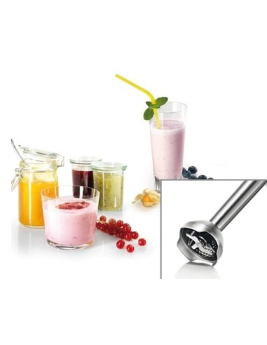 Bosch MSM881X2 frullatore Frullatore ad immersione 800 W Nero, Acciaio inossidabile