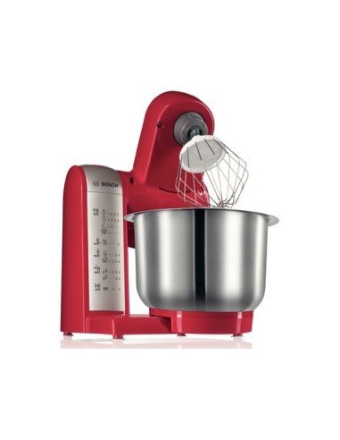 Bosch MUM48R1 robot da cucina 600 W 3,9 L Rosso, Acciaio inossidabile, Bianco