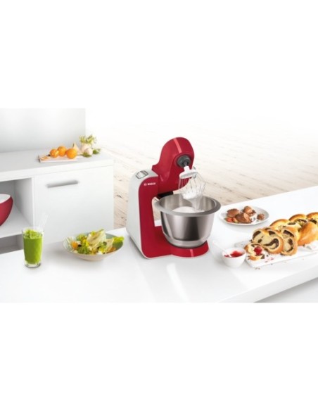 Bosch MUM58720 robot da cucina 1000 W 3,9 L Grigio, Rosso, Acciaio inossidabile