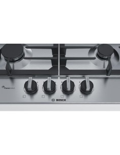 Bosch Serie 6 PCP6A5B90 piano cottura Nero, Acciaio inossidabile Da incasso Gas 4 Fornello(i) 2