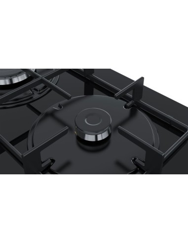 Bosch Serie 4 PNP6B6B80 piano cottura Nero Da incasso Gas 4 Fornello(i)