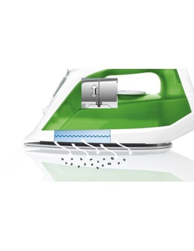 Bosch Sensixx'x DA10 ProEnergy Ferro da stiro a secco e a vapore CeramicGlide 2300 W Verde, Bianco