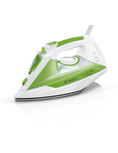 Bosch TDA302401E ferro da stiro Ferro da stiro a secco e a vapore Ceranium 2400 W Verde, Bianco