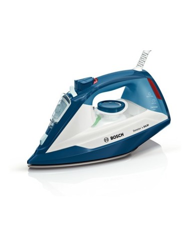 Bosch TDA3024110 ferro da stiro Ferro a vapore Piastra Ceranium Glissée 2400 W Blu, Bianco