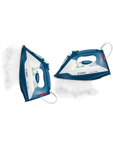 Bosch TDA3024110 ferro da stiro Ferro a vapore Piastra Ceranium Glissée 2400 W Blu, Bianco