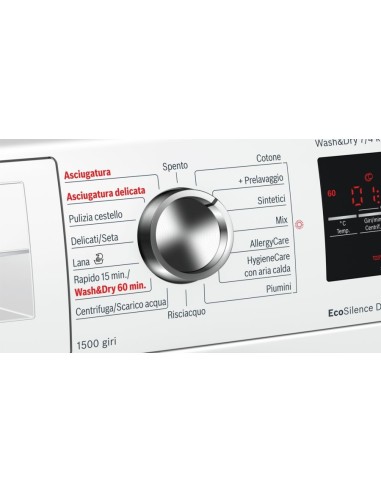 Bosch Serie 6 WVG30422IT lavasciuga Libera installazione Caricamento frontale Bianco