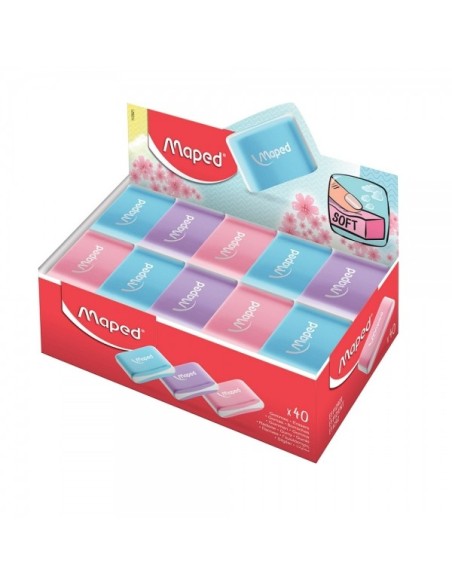 Maped 112921 gomma per cancellare Colori assortiti 40 pz