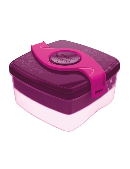 Maped 870101 contenitore portapranzo Set per borsa portapranzo 1,4 L ABS, Polipropilene (PP), Silicone Rosa, Trasparente 2 pz