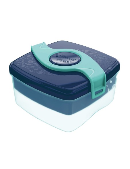 Maped 870104 contenitore portapranzo Set per borsa portapranzo 1,4 L ABS, Polipropilene (PP), Silicone Blu, Trasparente 2 pz