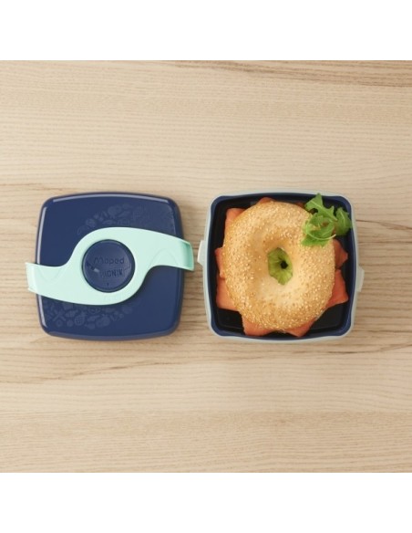 Maped 870104 contenitore portapranzo Set per borsa portapranzo 1,4 L ABS, Polipropilene (PP), Silicone Blu, Trasparente 2 pz