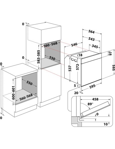 Whirlpool OAKZ9 156 P IX 73 L A Acciaio inossidabile