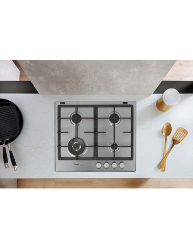 Whirlpool GMR 6422 IXL Acciaio inossidabile Da incasso 59 cm Gas 4 Fornello(i)