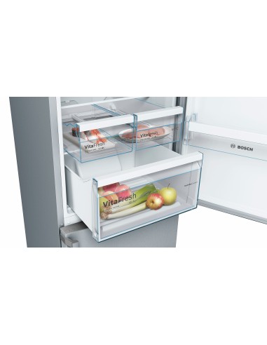Bosch Serie 4 KGN39XL4P frigorifero con congelatore Libera installazione 366 L Cromo