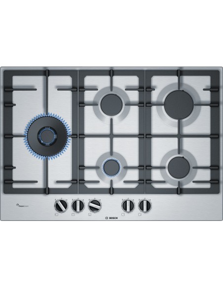 Bosch Serie 6 PCS7A5B90 piano cottura Acciaio inossidabile Da incasso Gas 5 Fornello(i)