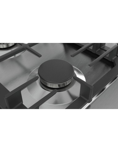 Bosch Serie 6 PCS7A5B90 piano cottura Acciaio inossidabile Da incasso Gas 5 Fornello(i)
