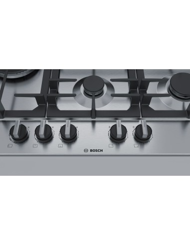 Bosch Serie 6 PCS7A5B90 piano cottura Acciaio inossidabile Da incasso Gas 5 Fornello(i)