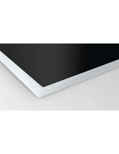 Bosch Serie 6 PVS645FB5E piano cottura Nero, Acciaio inossidabile Da incasso 60 cm Piano cottura a induzione 4 Fornello(i)