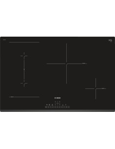 Bosch Serie 6 PVS831FB5E piano cottura Nero Da incasso 80 cm Piano cottura a induzione 4 Fornello(i)