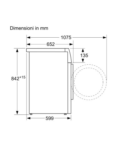 Bosch WTH83007II lavasciuga Libera installazione Caricamento frontale Bianco