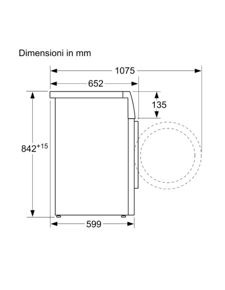 Bosch WTH83007II lavasciuga Libera installazione Caricamento frontale Bianco