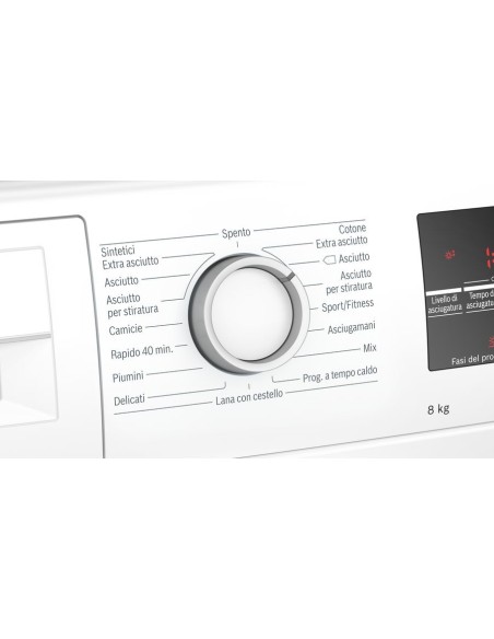 Bosch Serie 6 WTR87T08IT asciugatrice Libera installazione Caricamento frontale 8 kg A+++ Bianco