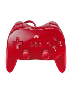 Nintendo Wii Classic Controller Pro Rosso Gamepad Analogico