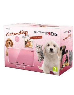 Nintendo 3DS + nintendogs+cats console da gioco portatile 8,97 cm (3.53") Touch screen Wi-Fi Rosa