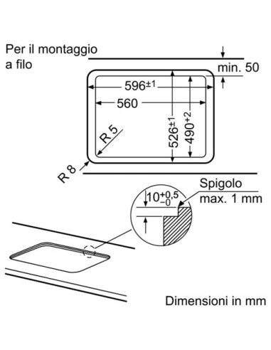 Bosch PPH616B21E piano cottura Nero Da incasso Gas 4 Fornello(i)