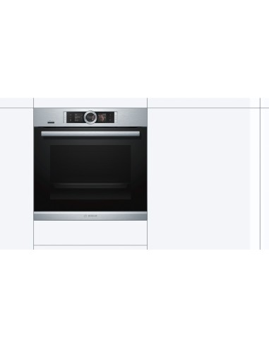 Bosch Serie 8 HBG676ES6 forno 71 L A+ Acciaio inossidabile