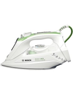 Bosch TDA702421E ferro da stiro Ferro a vapore Piastra Ceranium Glissée 2400 W Verde, Bianco