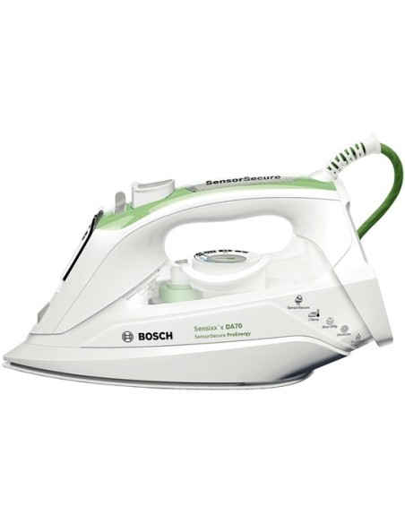 Bosch TDA702421E ferro da stiro Ferro a vapore Piastra Ceranium Glissée 2400 W Verde, Bianco