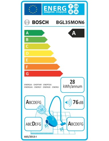 Bosch BGL35MON6 aspirapolvere a traino 4 L A cilindro Secco 600 W Sacchetto per la polvere