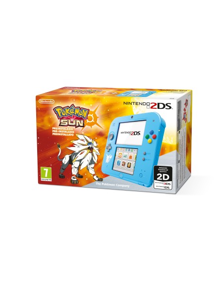 Nintendo 2DS + Pokémon Sun console da gioco portatile 8,97 cm (3.53") 1 GB Touch screen Wi-Fi Blu