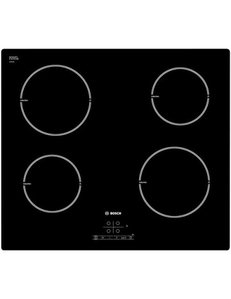 Bosch Serie 4 PIA611B68J piano cottura Nero Da incasso Piano cottura a induzione 4 Fornello(i)