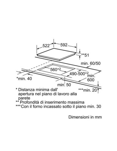 Bosch Serie 4 PIA611B68J piano cottura Nero Da incasso Piano cottura a induzione 4 Fornello(i)