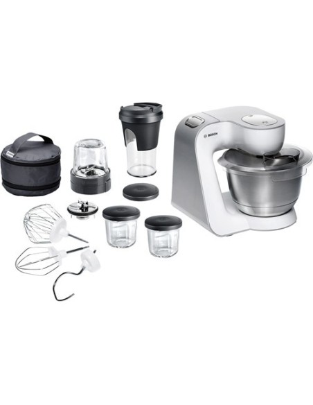 Bosch MUM54211 sbattitore Sbattitore con base 900 W Acciaio inossidabile, Bianco