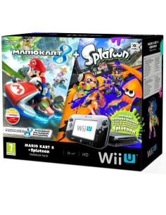 Nintendo Wii U Premium Pack  Mario Kart 8 + Splatoon 32 GB Wi-Fi Nero