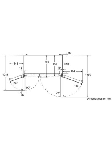 Bosch KAN62V40 frigorifero side-by-side Libera installazione 604 L Acciaio inossidabile