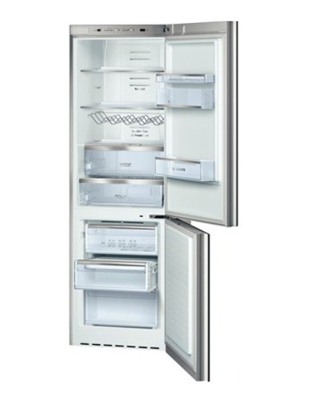 Bosch KGN36S53 frigorifero con congelatore Libera installazione 285 L Nero, Acciaio inossidabile