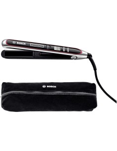 Bosch PHS8667 messa in piega Piastra per capelli Caldo Nero, Rosso, Argento 3 m