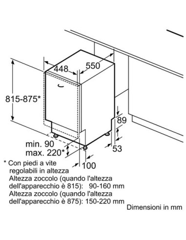 Bosch SPV40E20EU lavastoviglie A scomparsa totale 9 coperti
